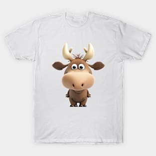 Stag Deer Cute Adorable Humorous Illustration T-Shirt